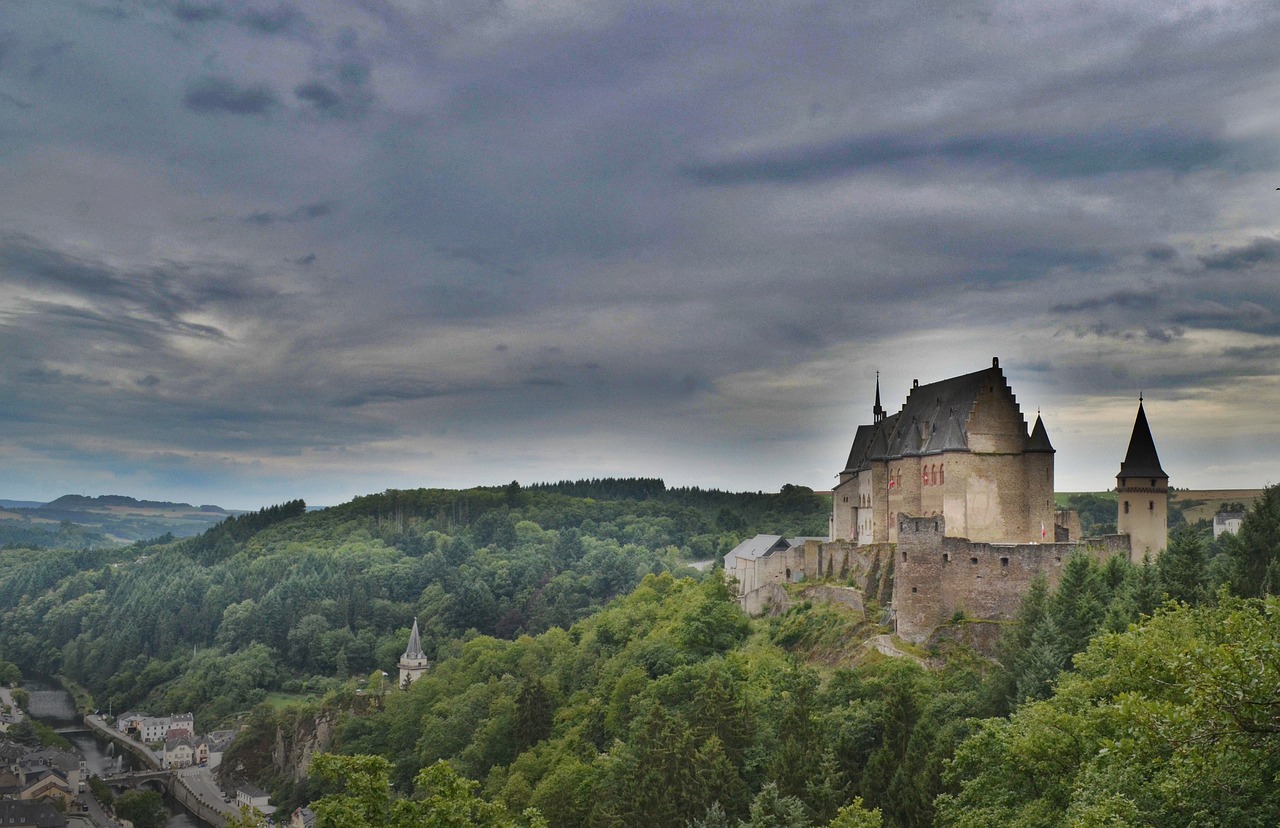 castle ominous sky free photo