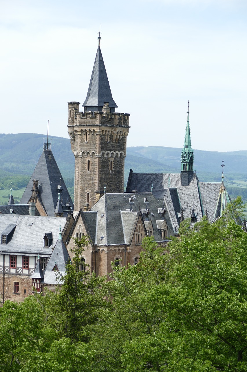 castle wernigerode forest free photo