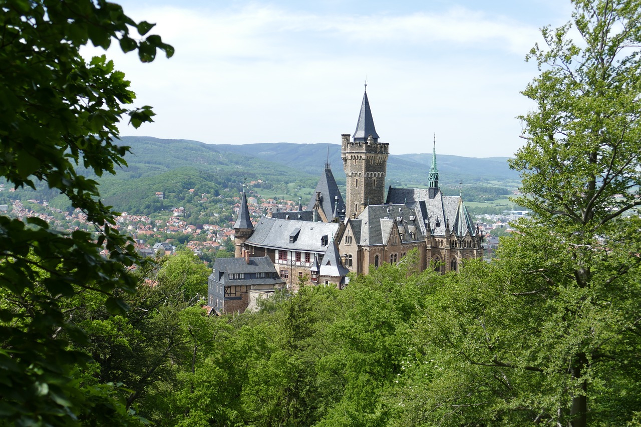 castle wernigerode forest free photo