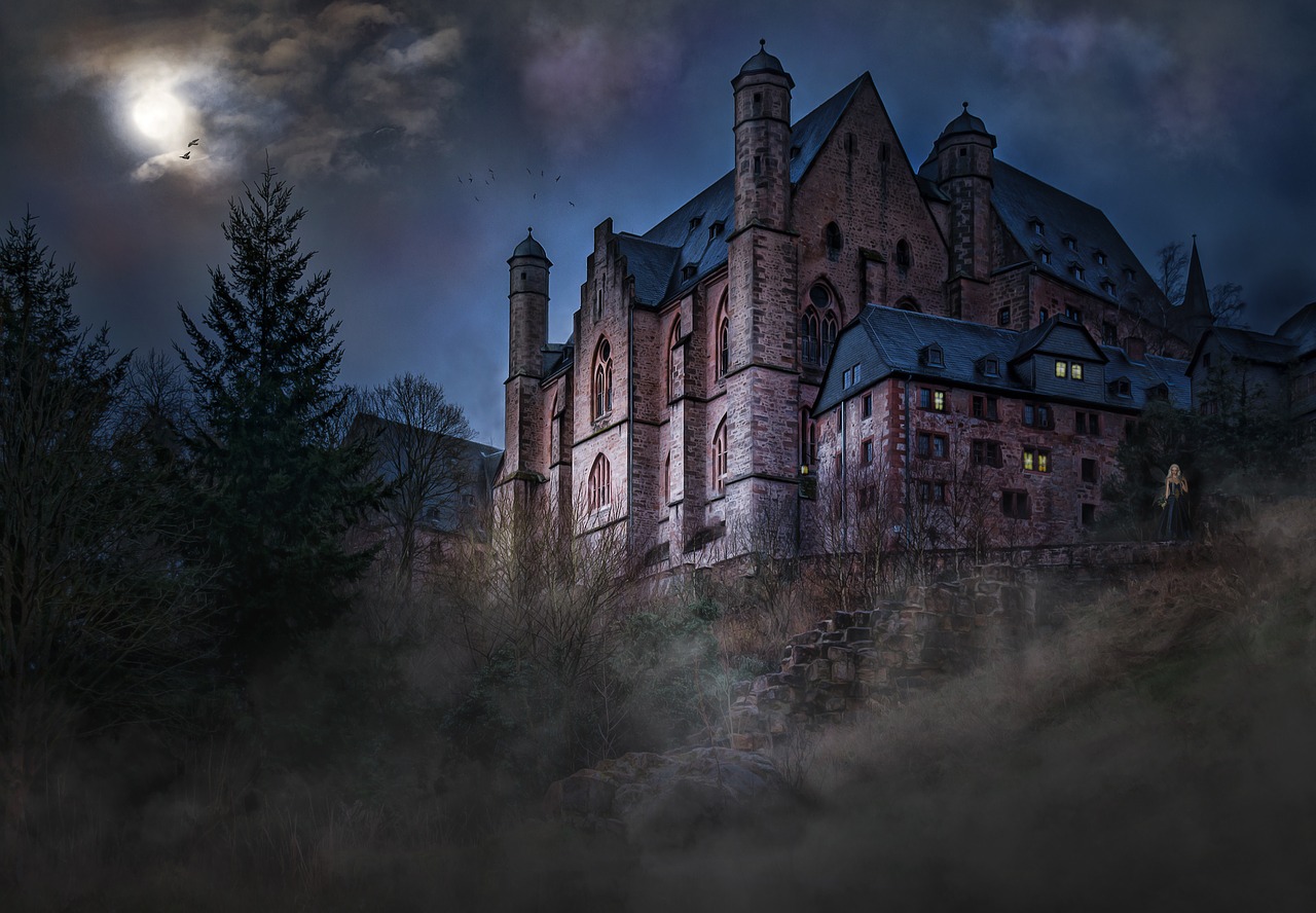 castle mystical mood free photo