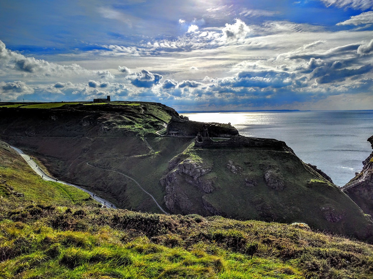 castle cornwall coast free photo