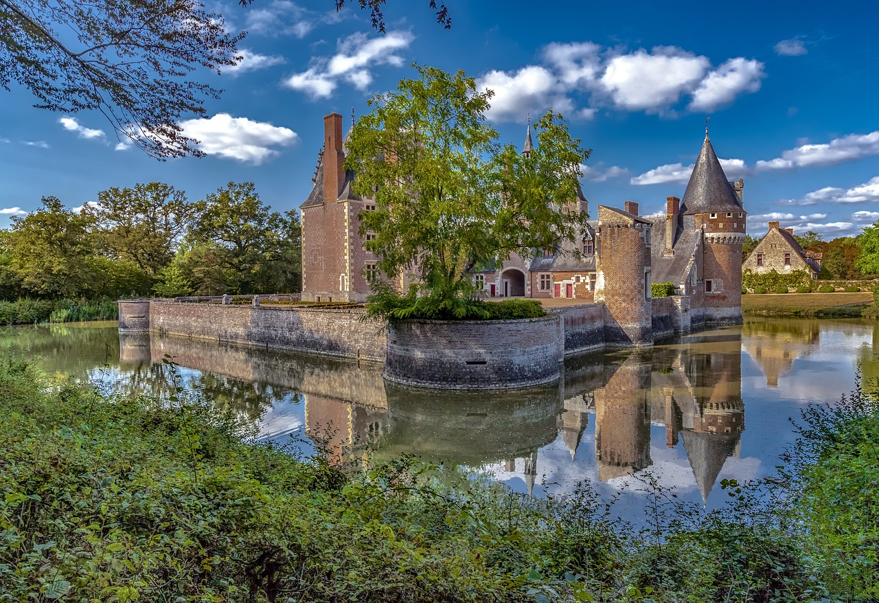 castle of the mill france reflection landscape free photo