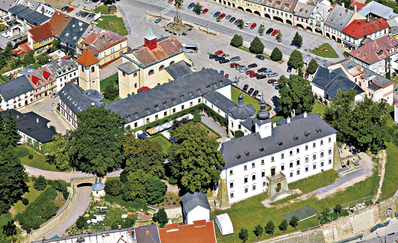 castle letohrad aerial view free photo