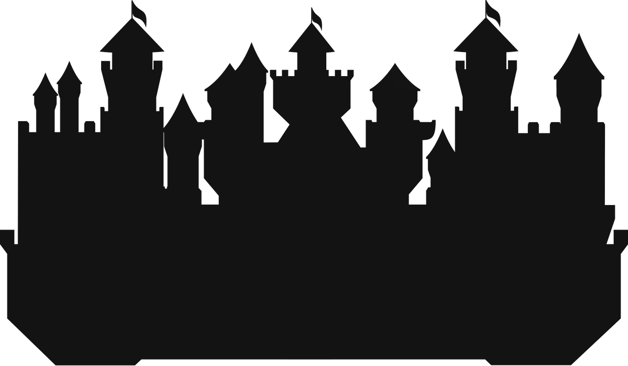 castle silhouette drawing free photo