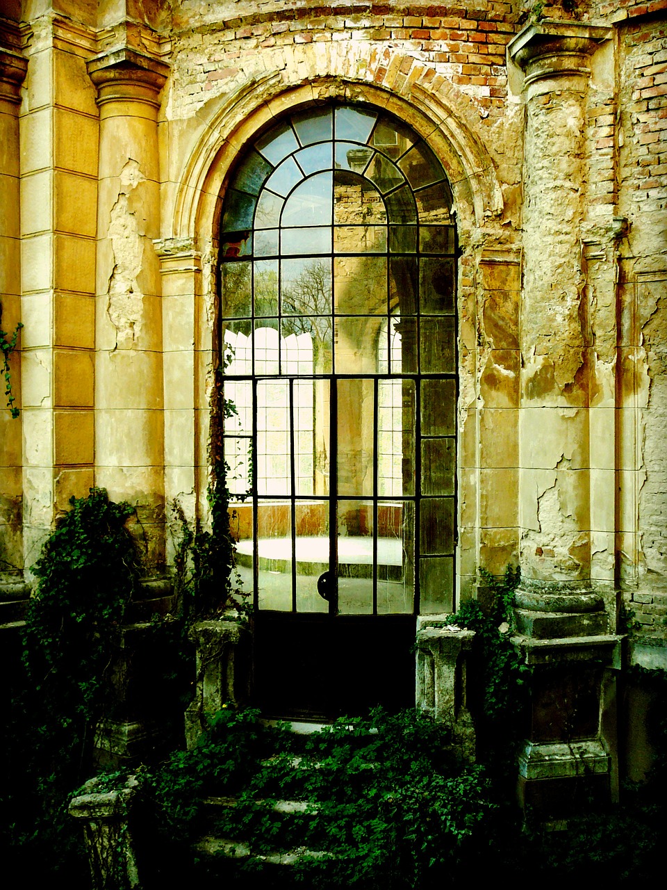 castle stair baroque glass free photo