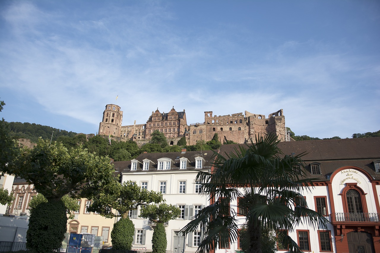 castle heidelberg old town free photo