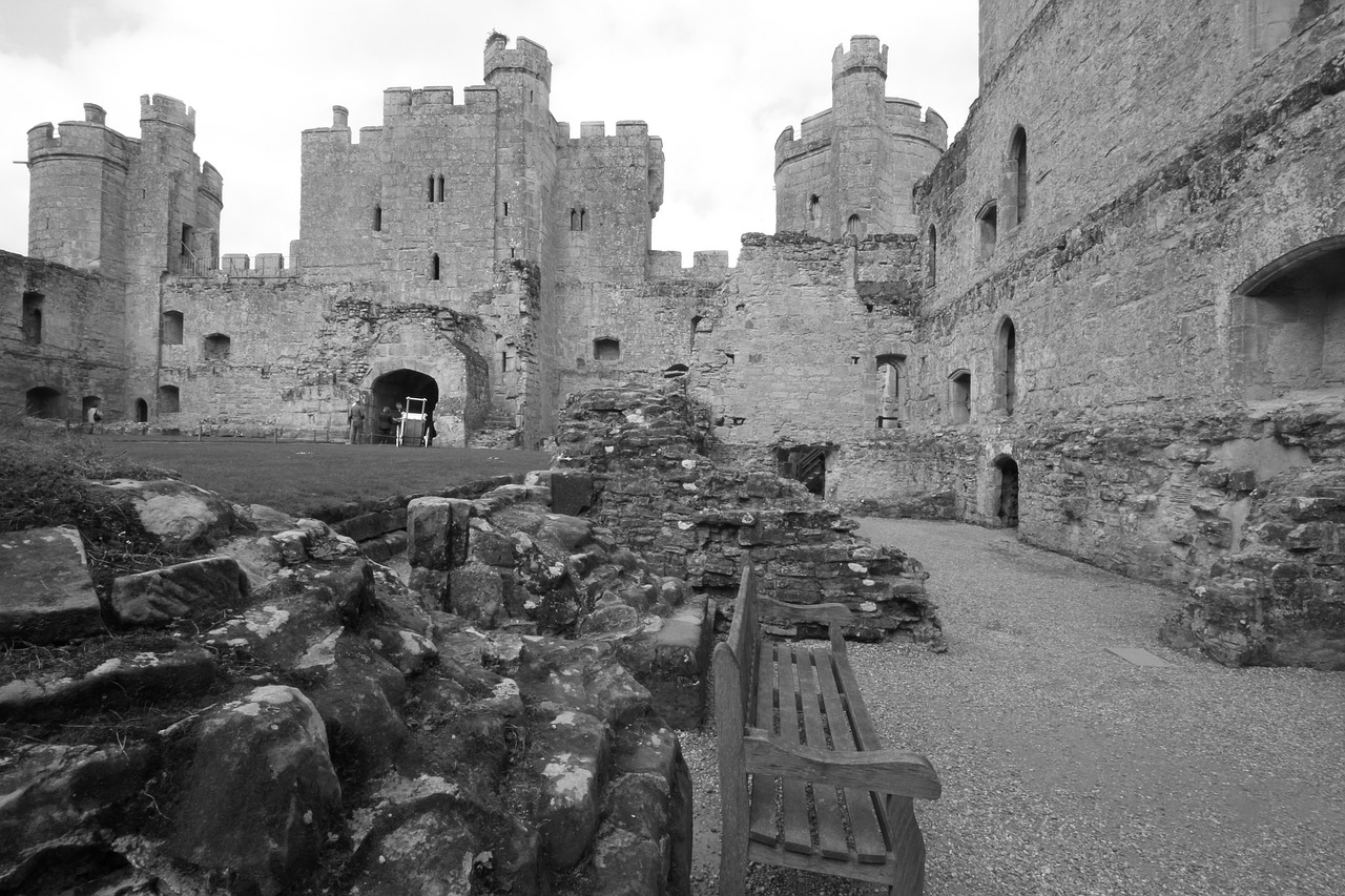 castle england black and white free photo