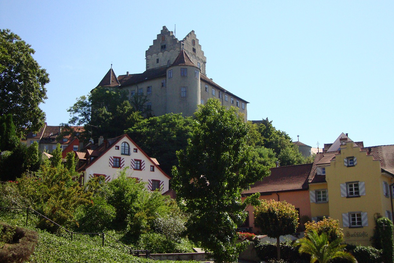 castle meersburg panorama free photo
