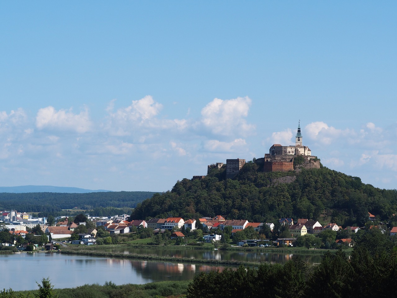 castle burgenland lake free photo