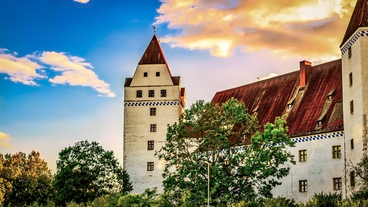 castle sunset bavaria free photo