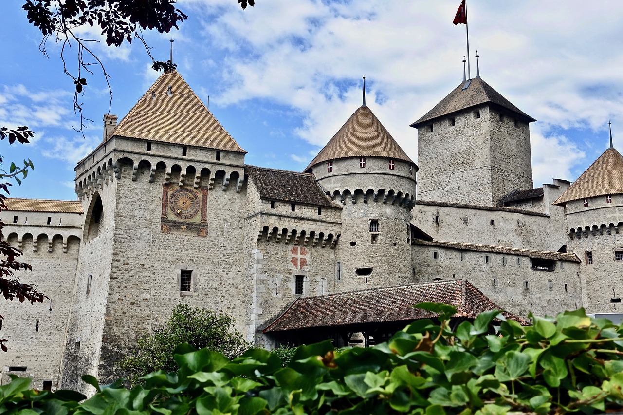 castle turrets fortification free photo