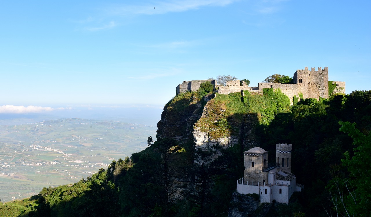 castle  erice  rock free photo