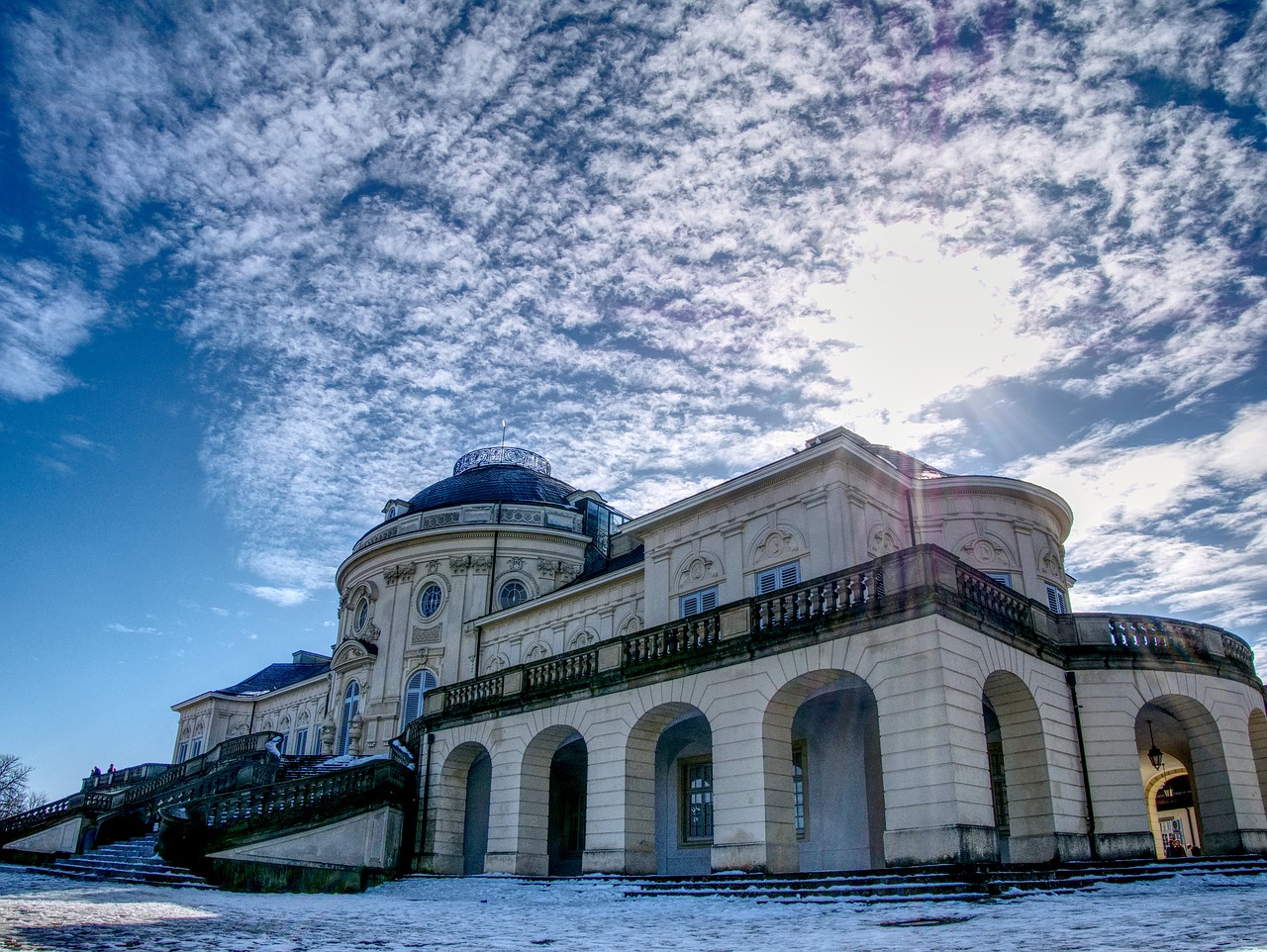 castle  clouds  sky free photo