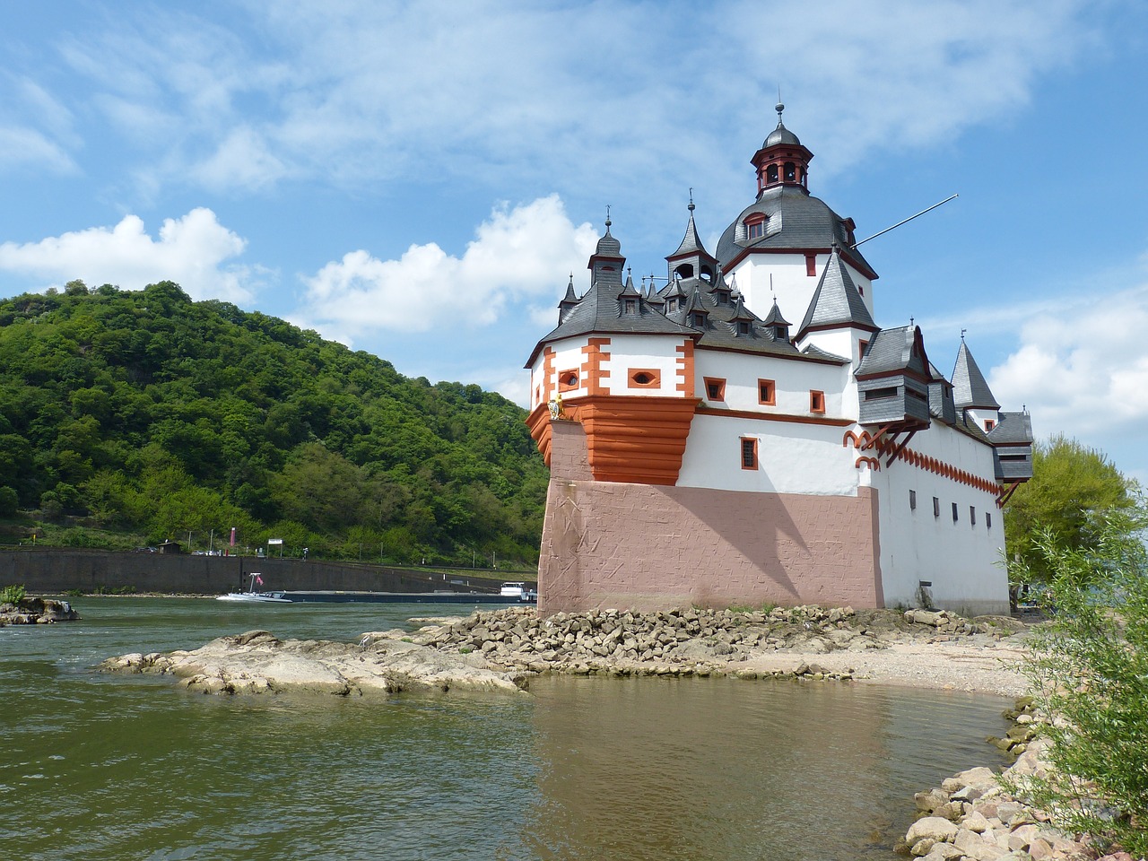 castle  pfalzgrafenstein  river free photo