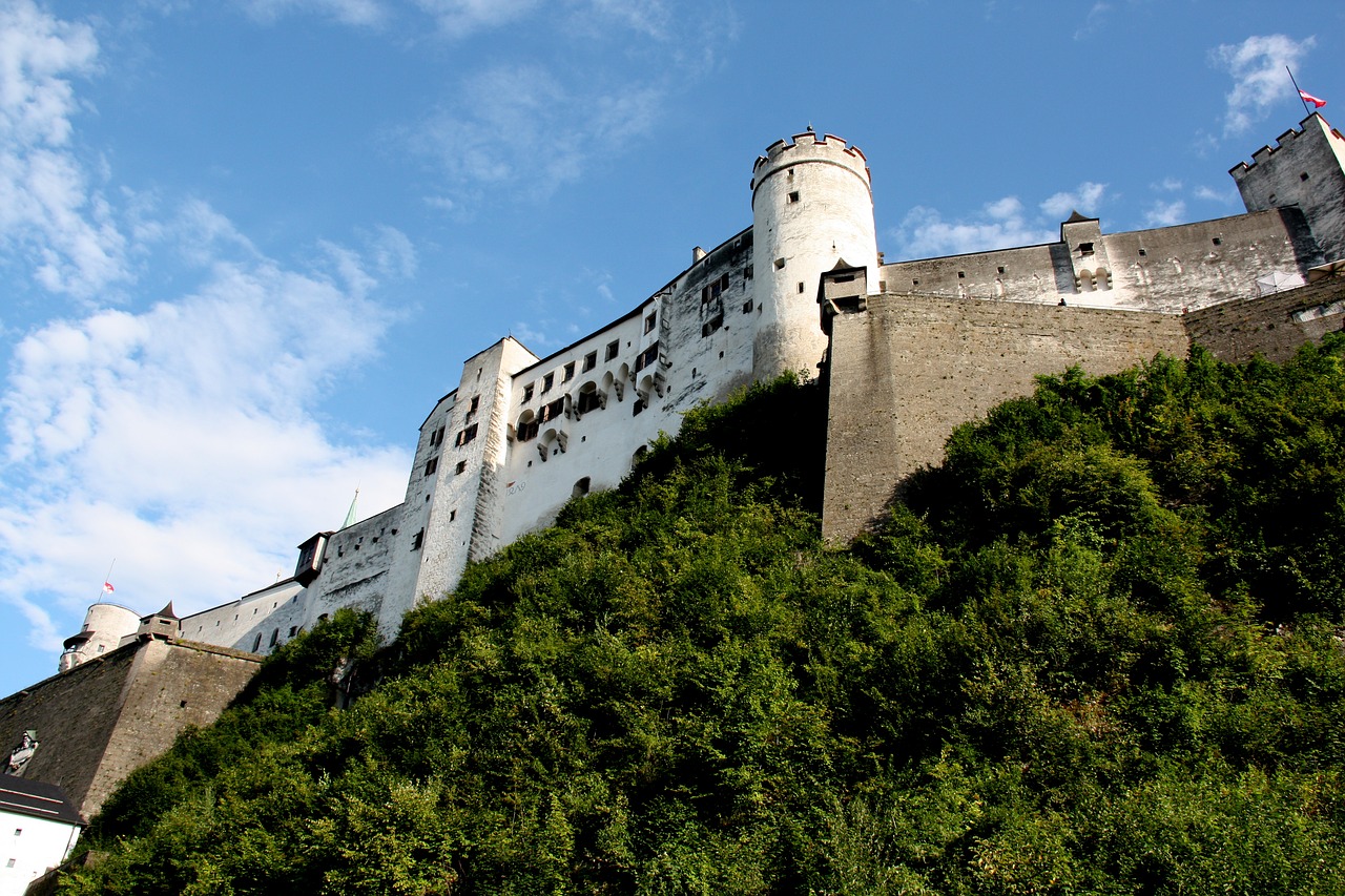 castle  sky  salzburg free photo