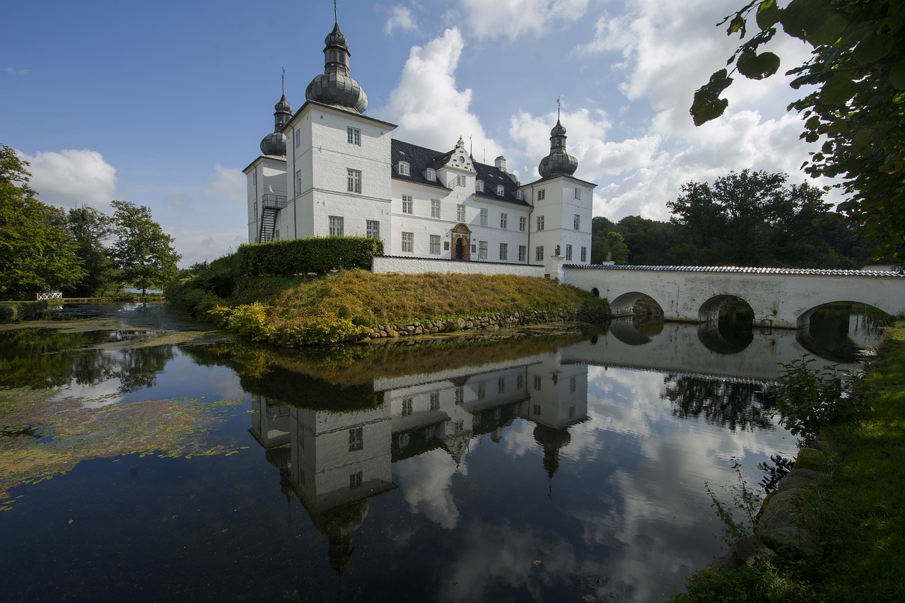 castle  mirror image  reflection free photo