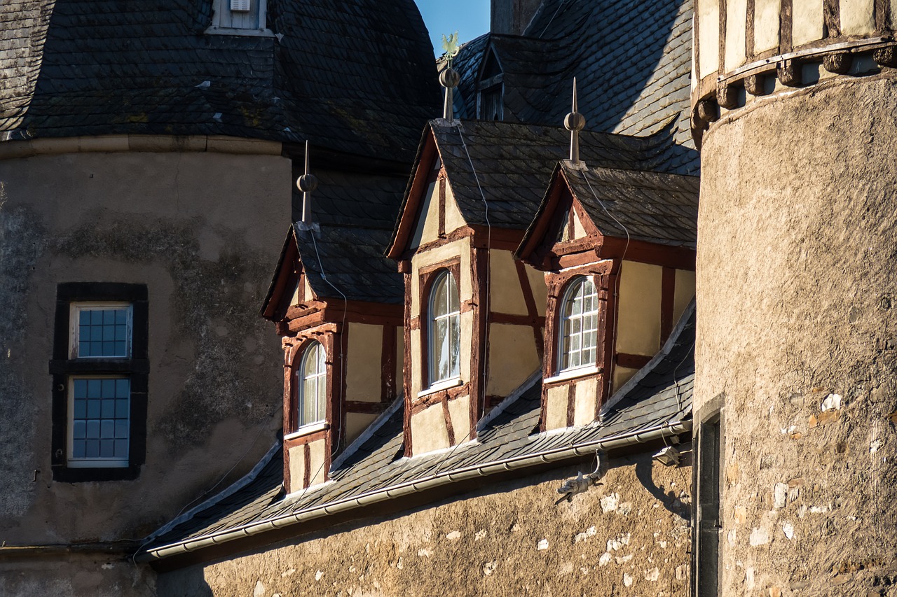 castle  window  roof windows free photo