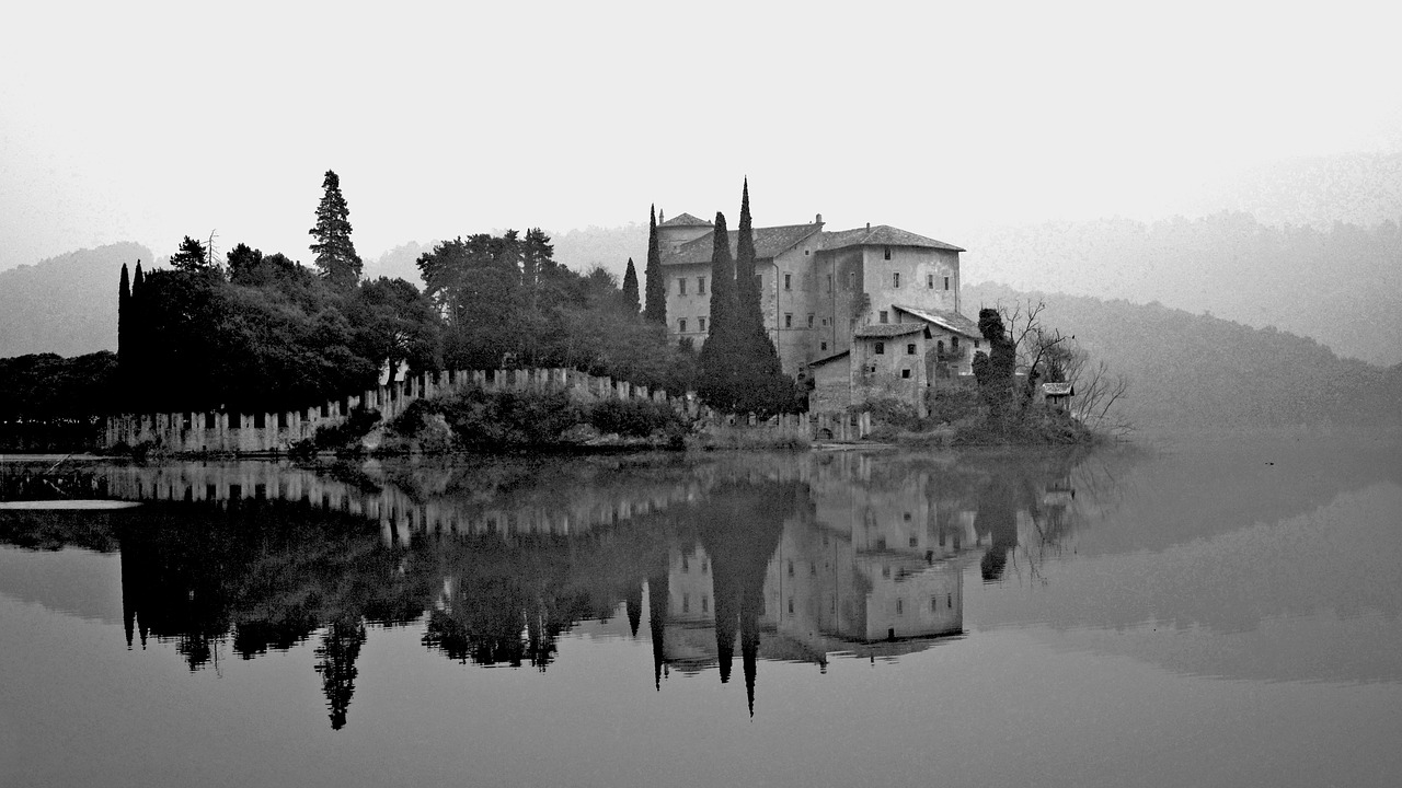 castle  reflections  trentino free photo