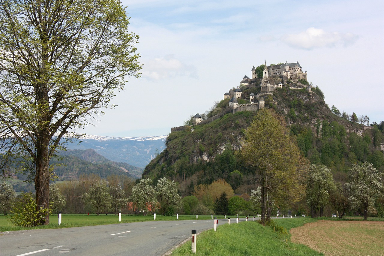 castle austria road free photo