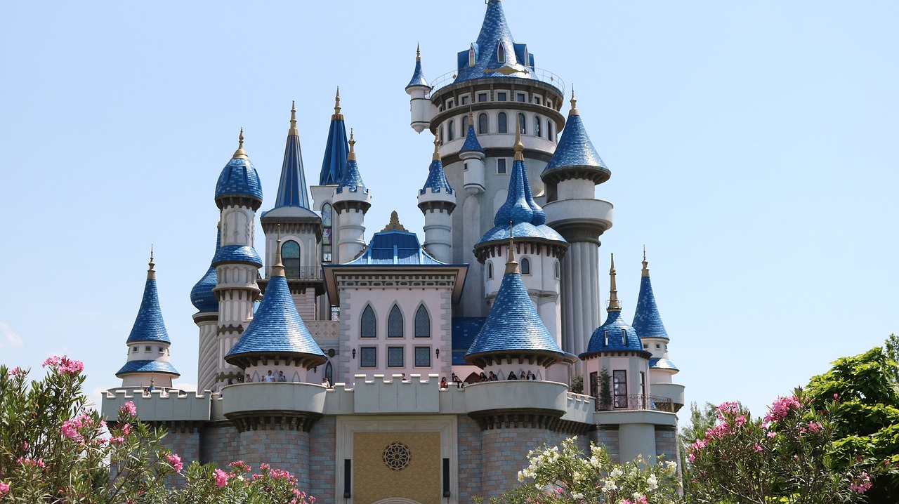 castle  blue  fairy tale free photo