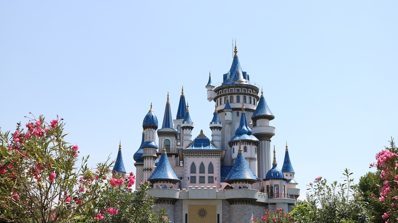 castle  blue  fairy tale free photo