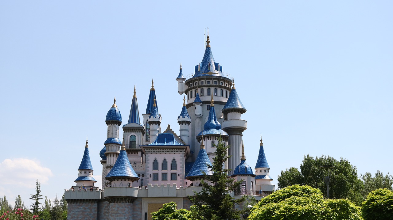 castle  blue  fairy tale free photo