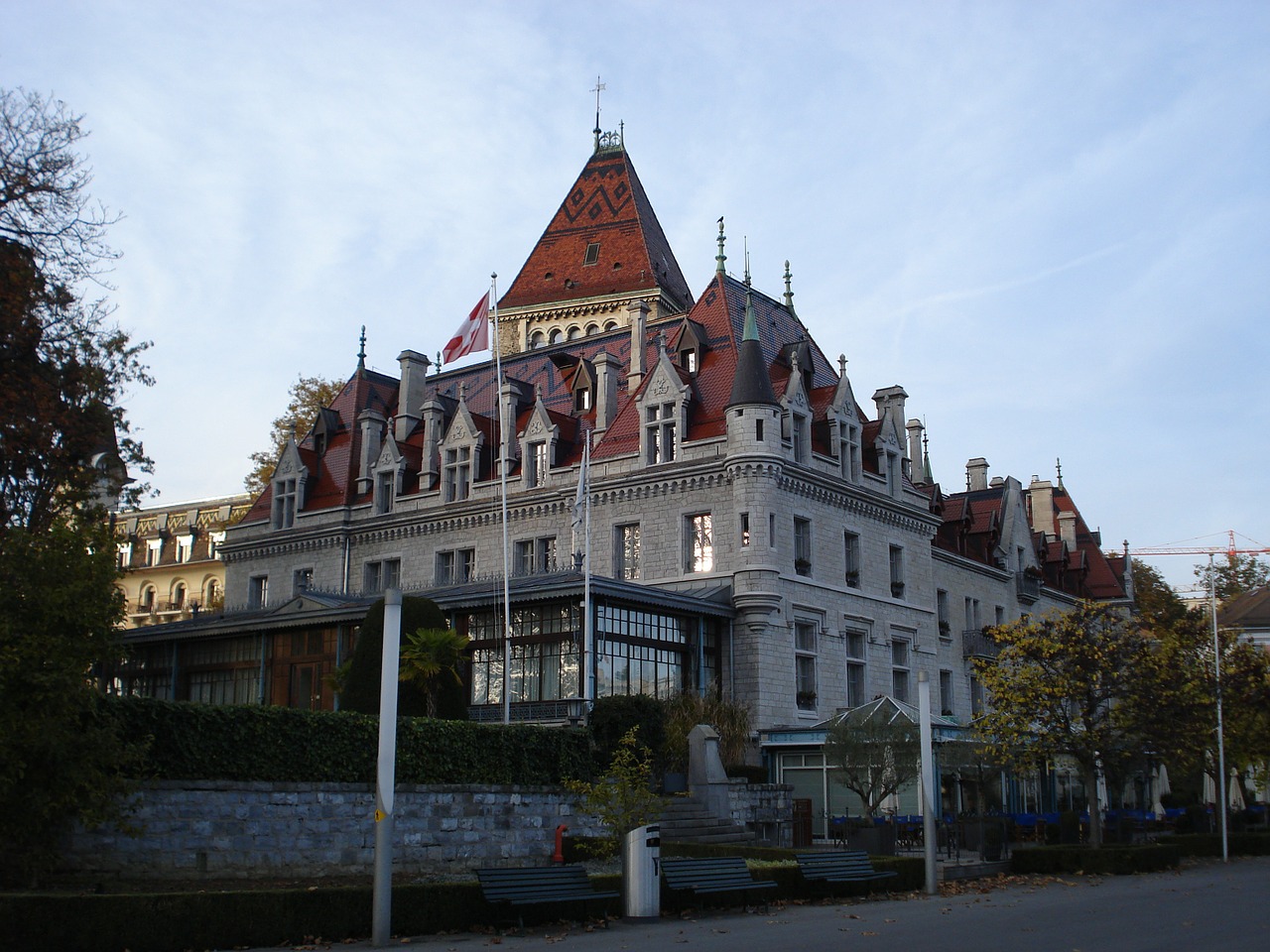 castle ouchy lausanne free photo