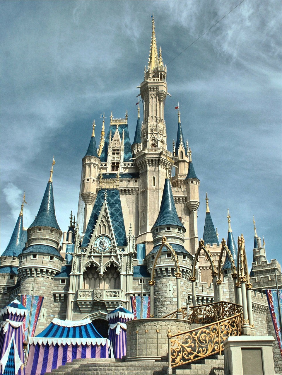 castle fairytale spires free photo