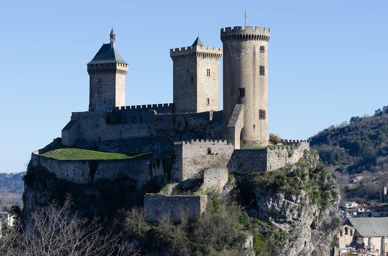 castle medieval foix free photo
