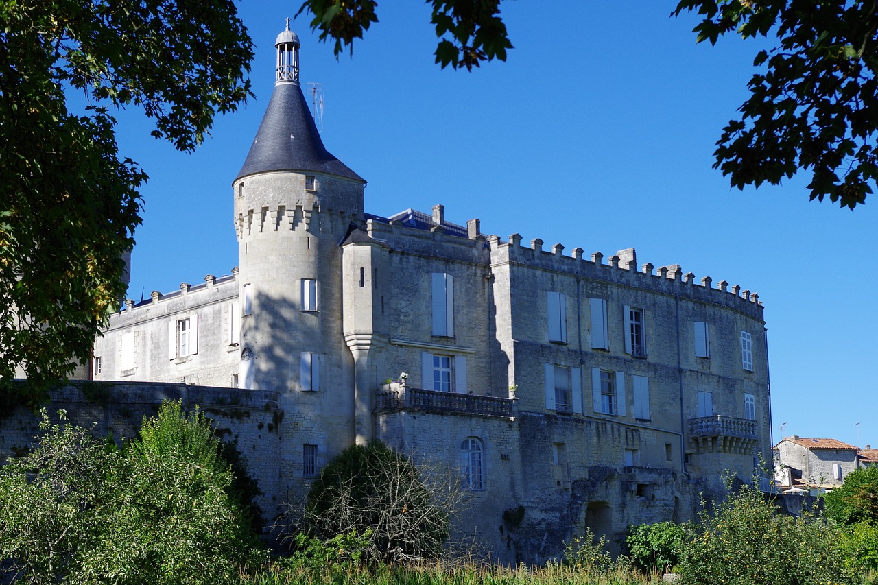 castle jonzac landscape free photo