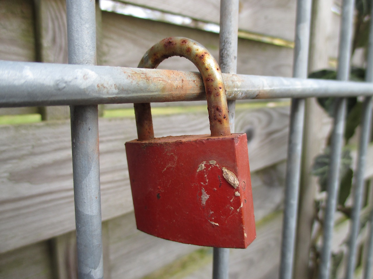 castle red padlock free photo