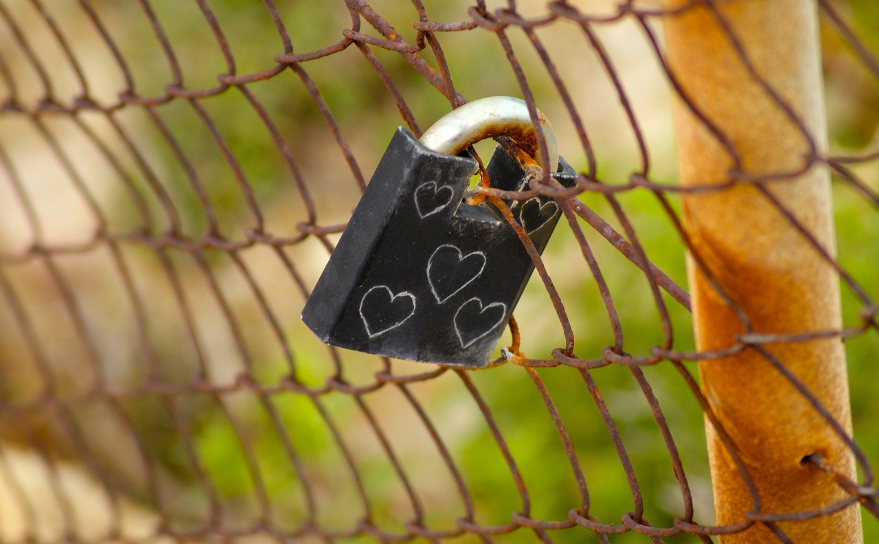 castle heart padlock free photo