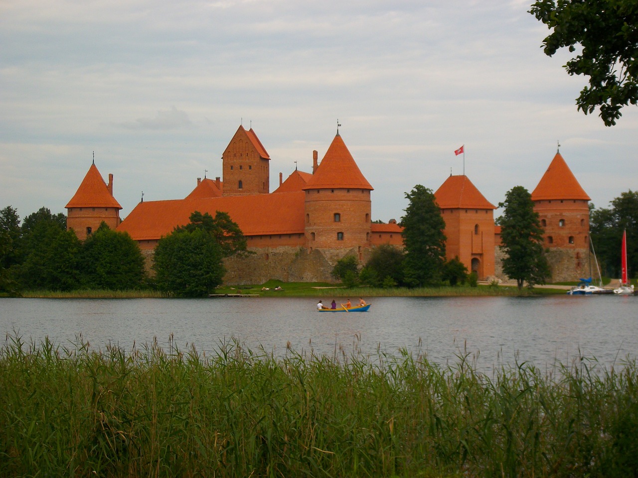 castle baltic countries lake free photo