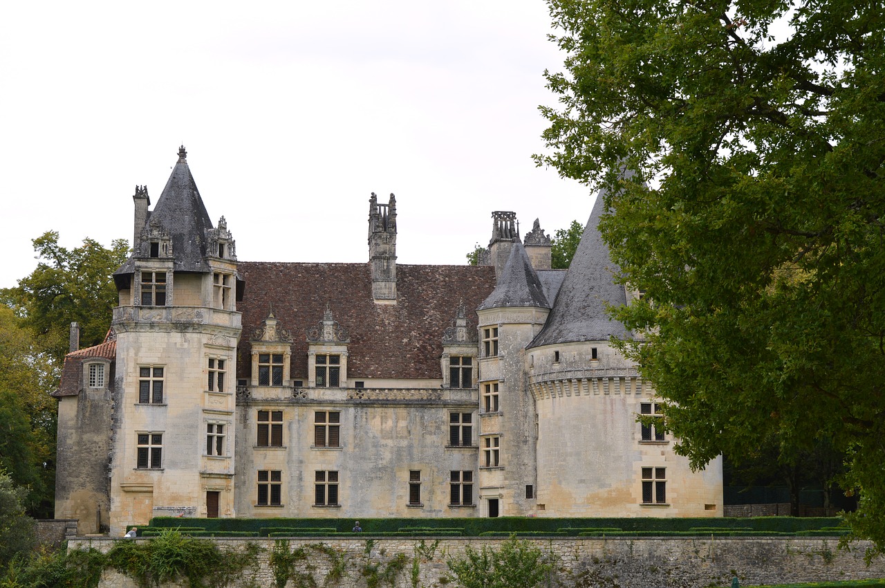 castle of puyguilhem castle dordogne free photo