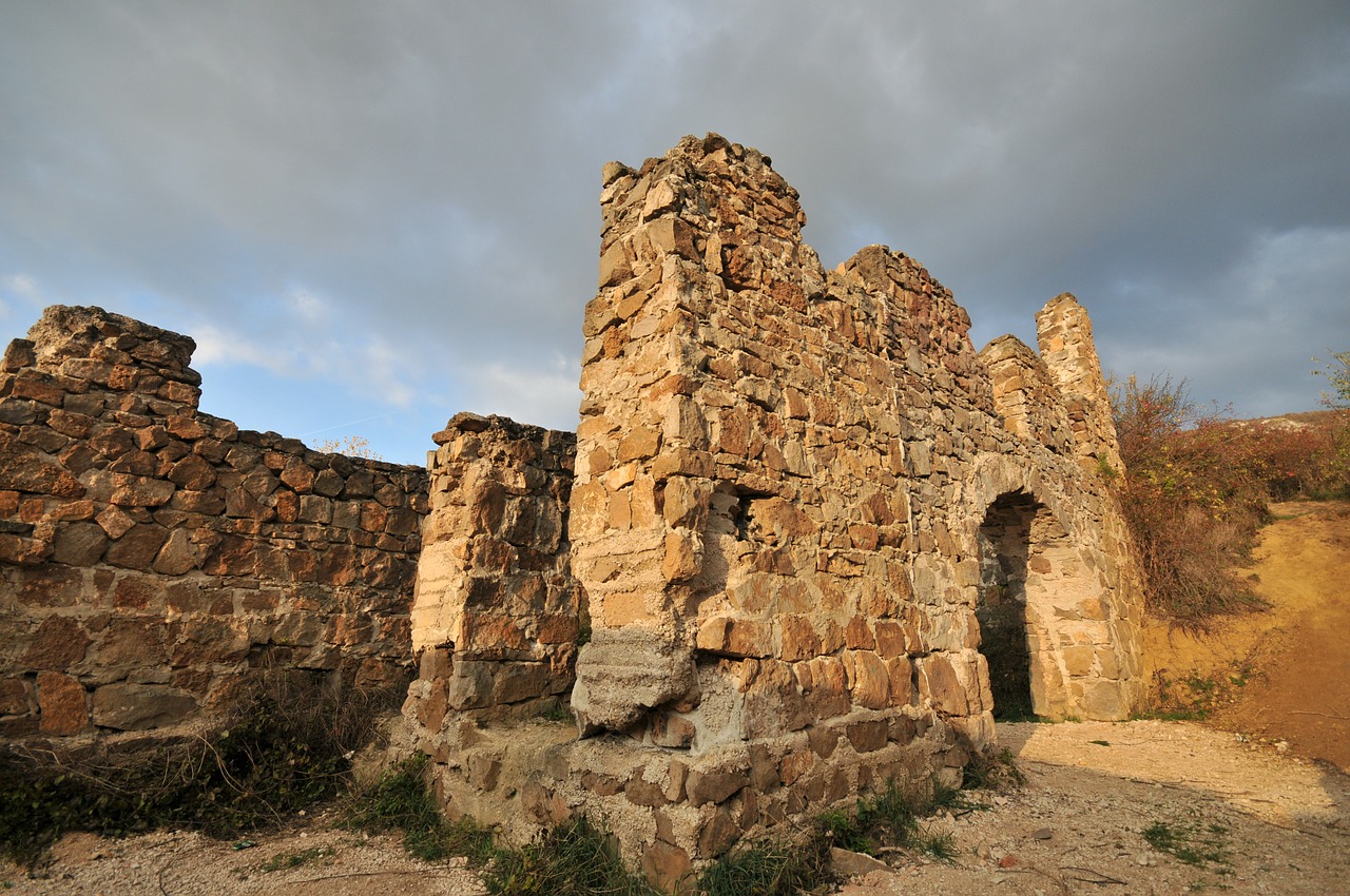 castle ruins building stone wall free photo