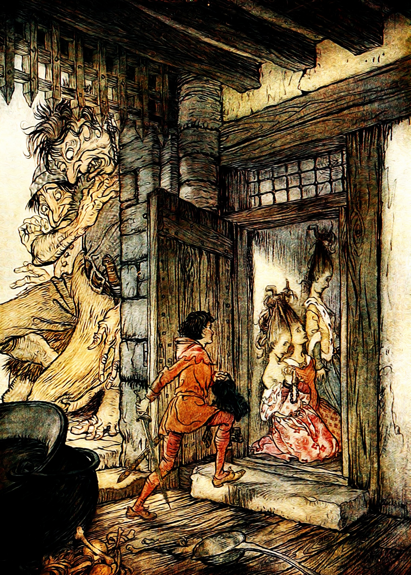 vintage arthur rackham illustration free photo