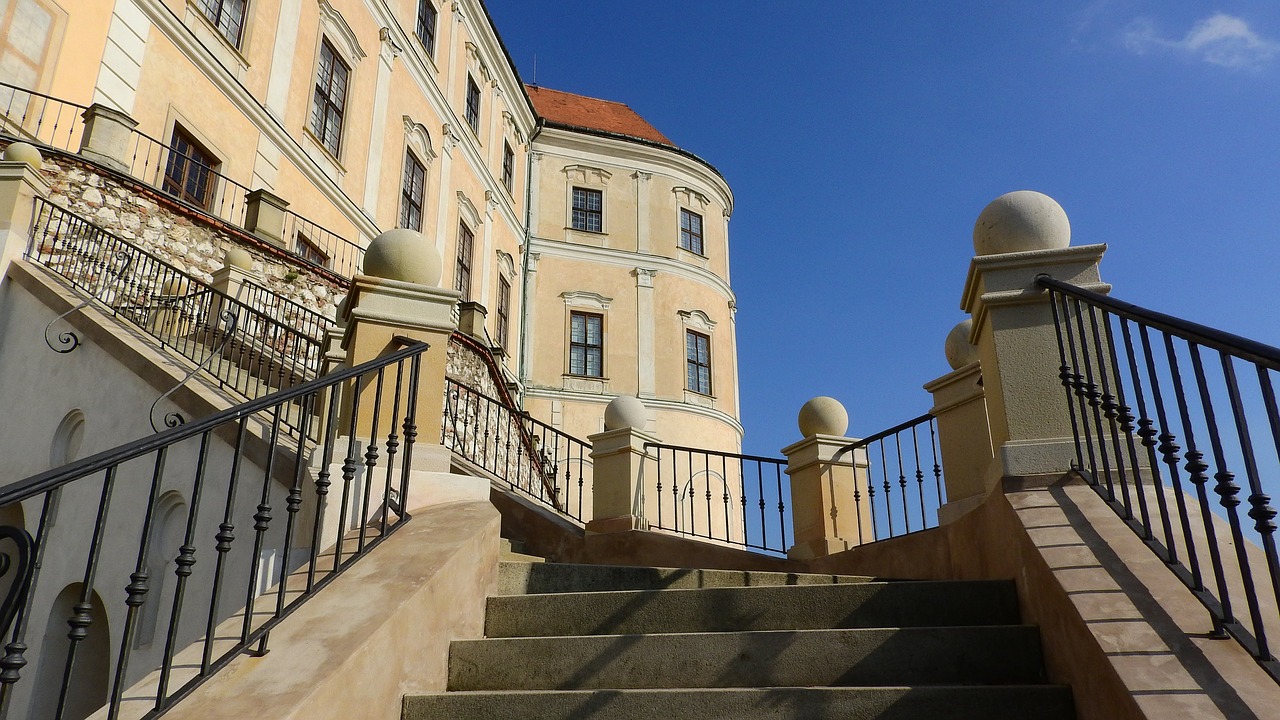 castle stairs mikulov castle historical landmark free photo