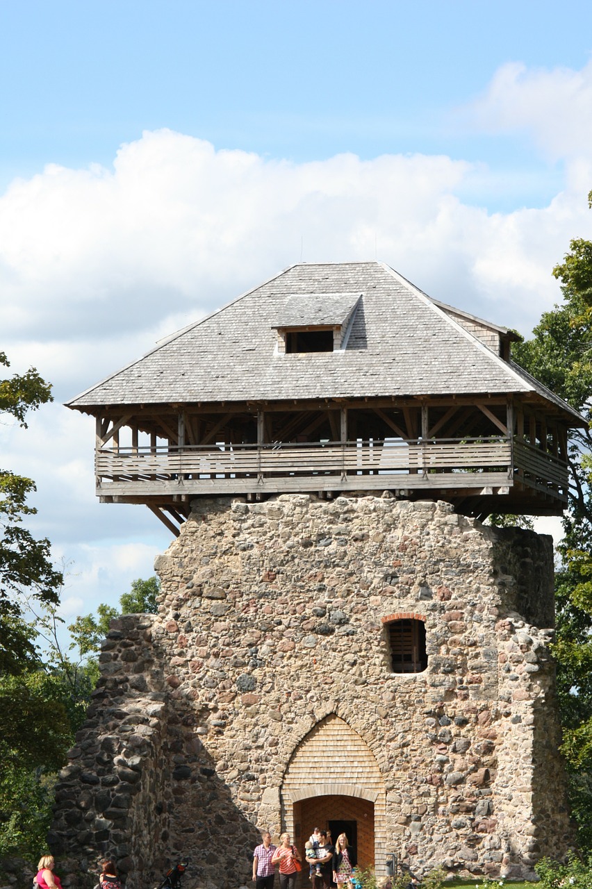 castle tower sigulda middle ages free photo