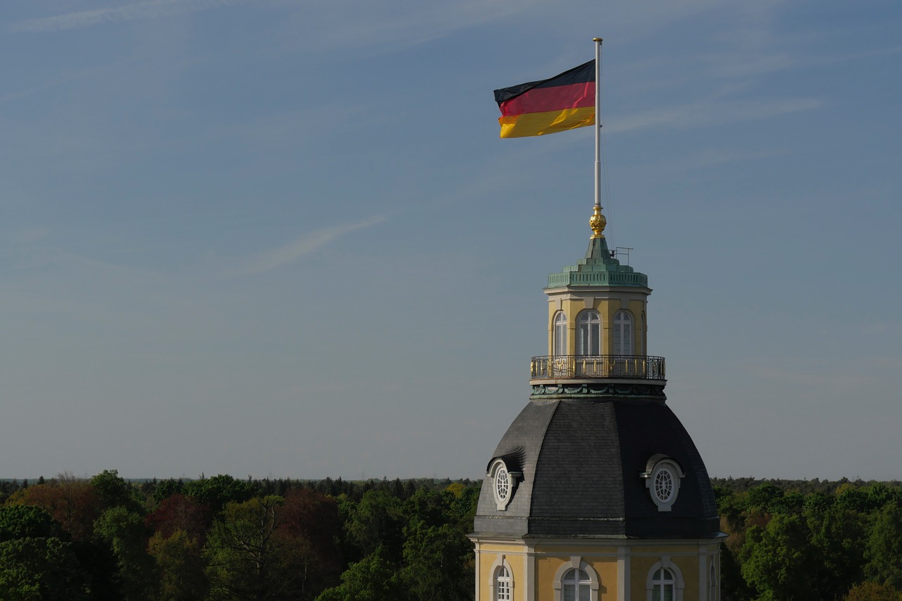 castle tower germany flag flag free photo