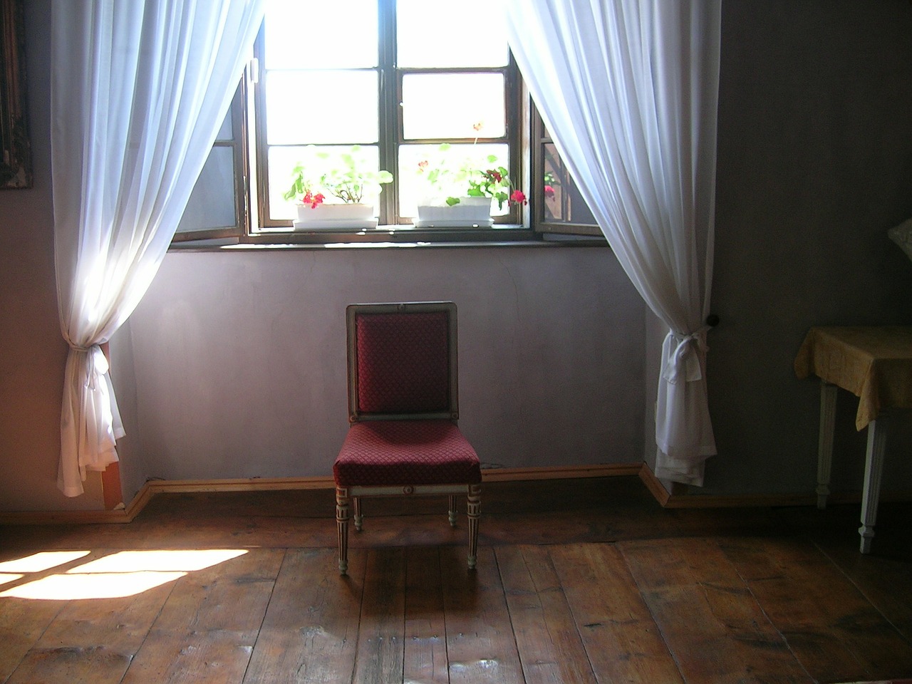 castle windows outlook window with chair free photo