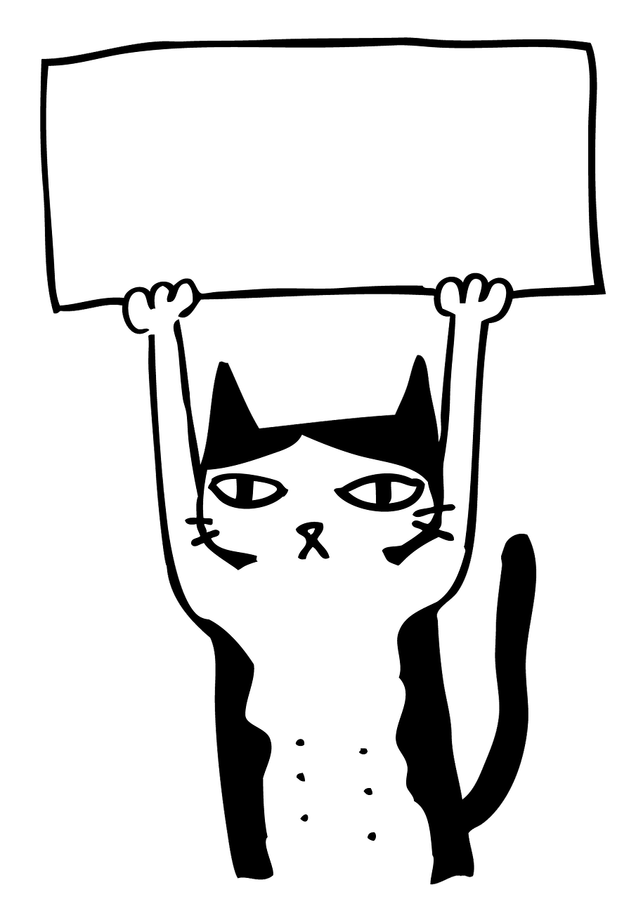 cat illustration cartoon character free photo