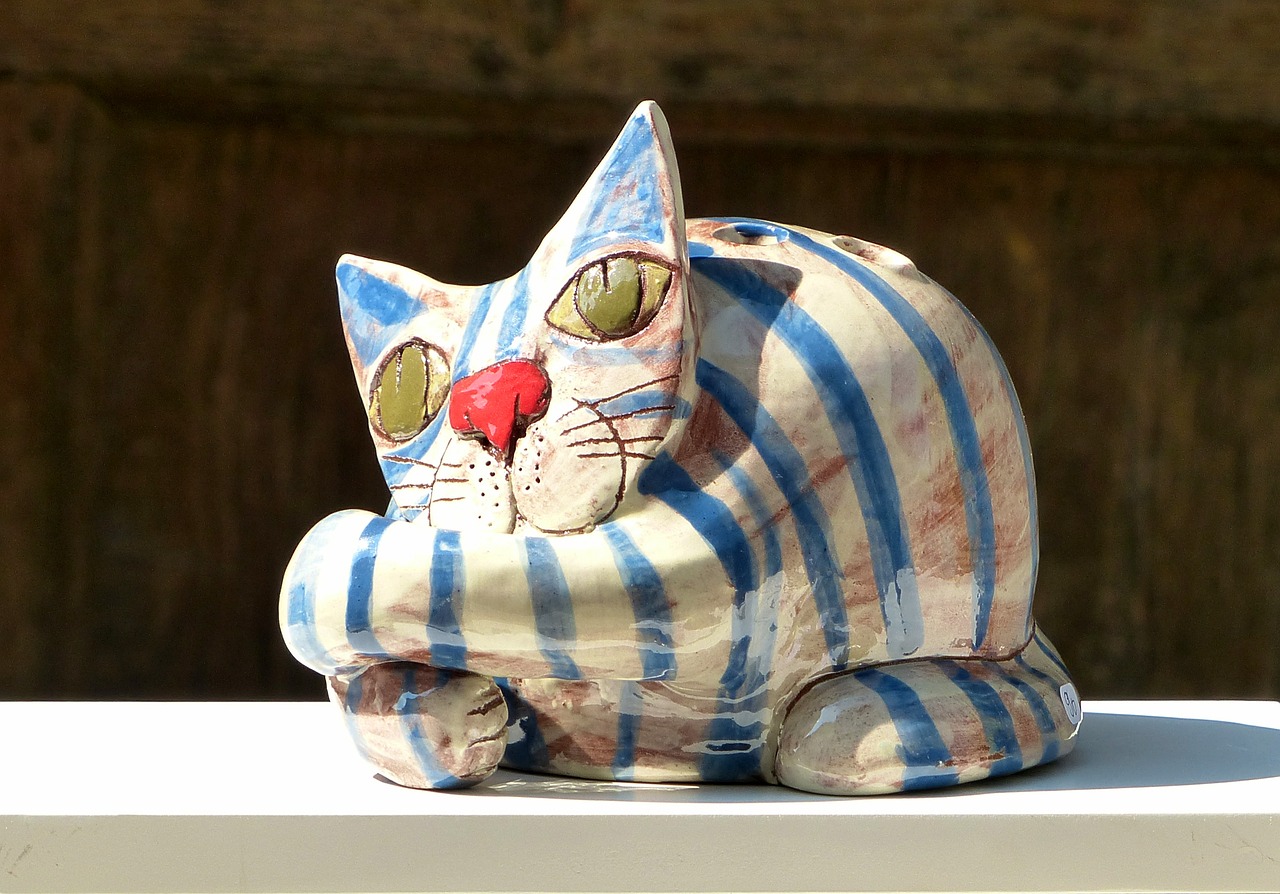 cat ceramic decoration free photo