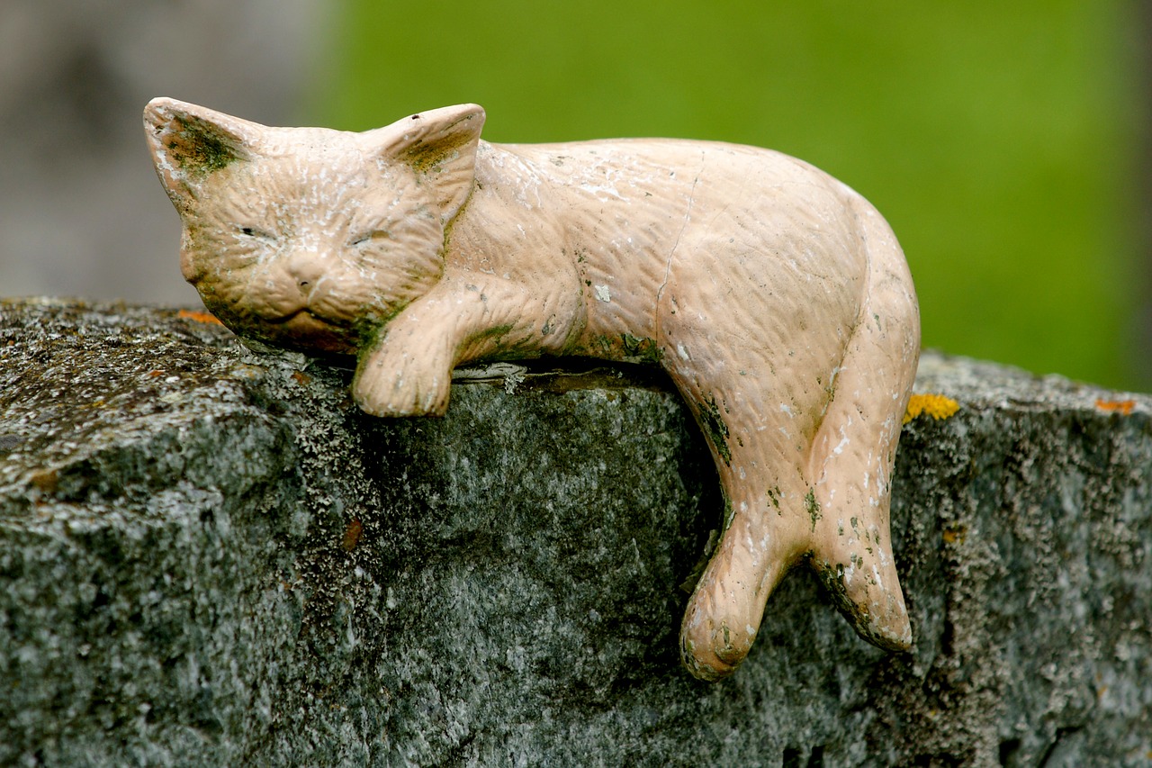 cat decoration statue free photo