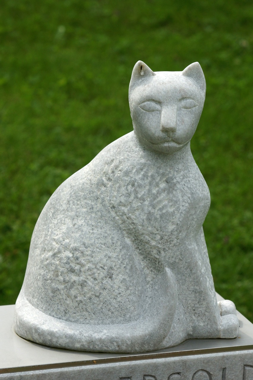 cat decoration statue free photo