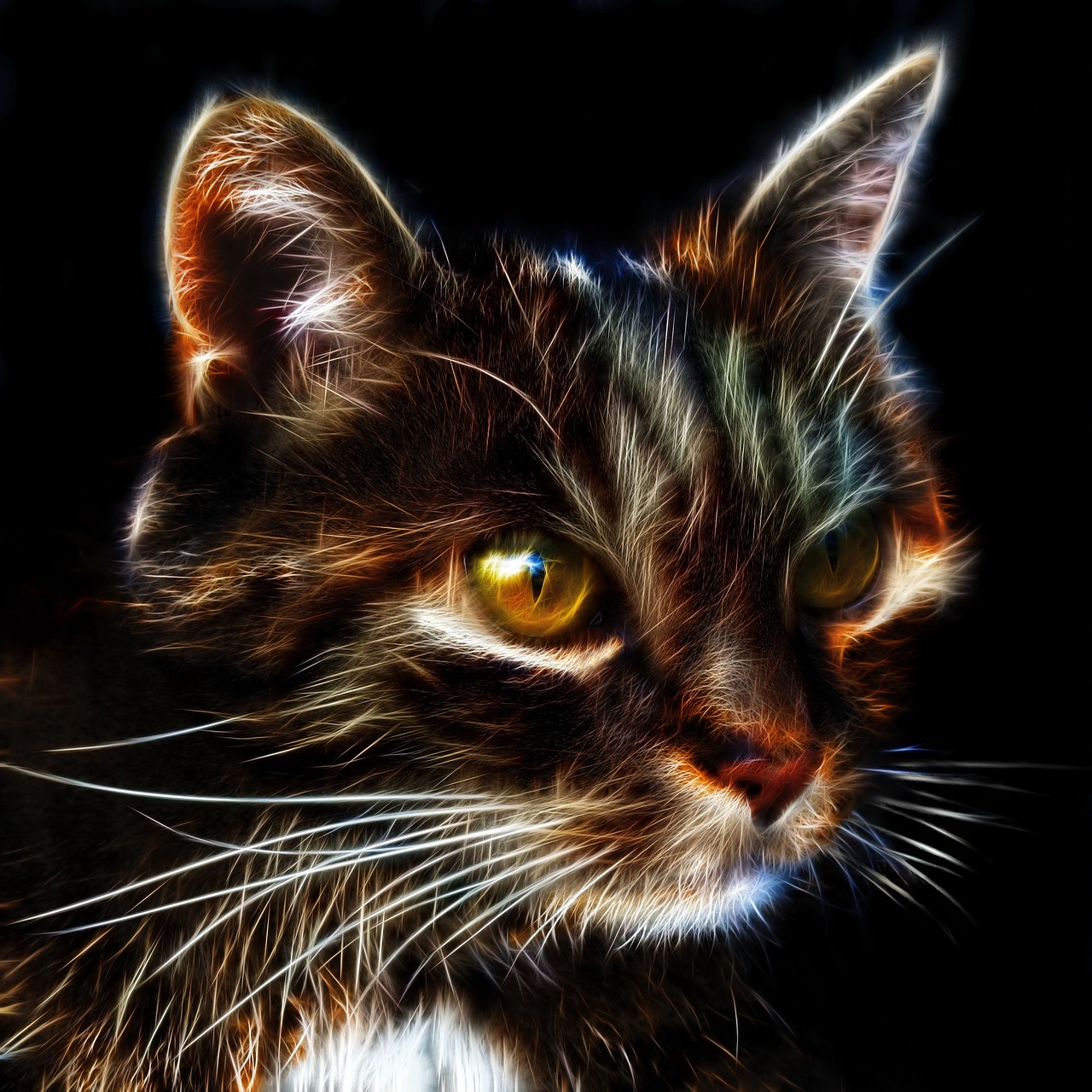 cat  fractalius  profile picture free photo