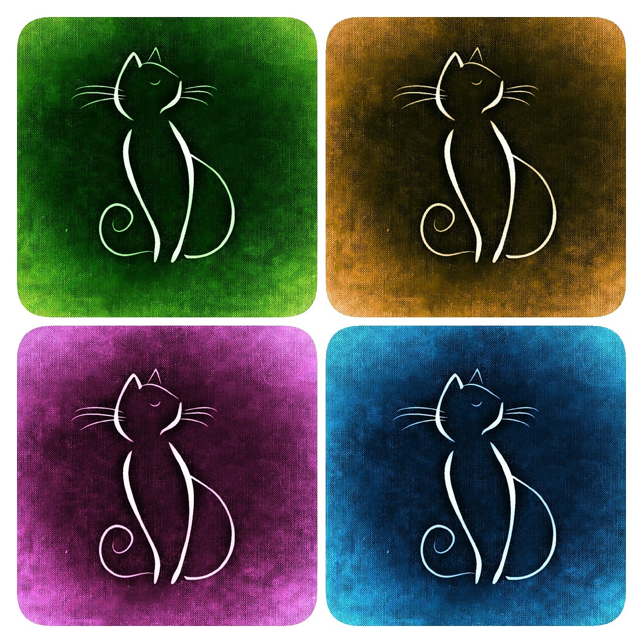 cat collage drawing free photo