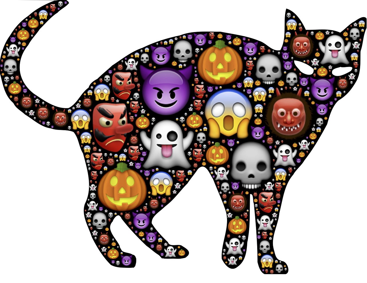 cat halloween emoji free photo