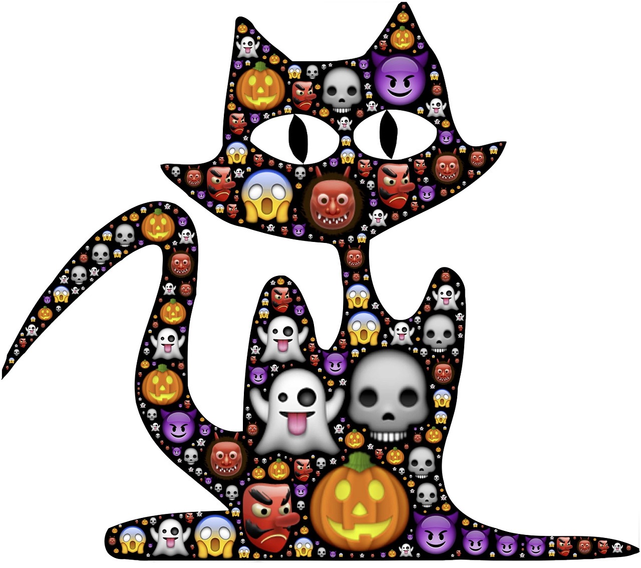 cat halloween emoji free photo