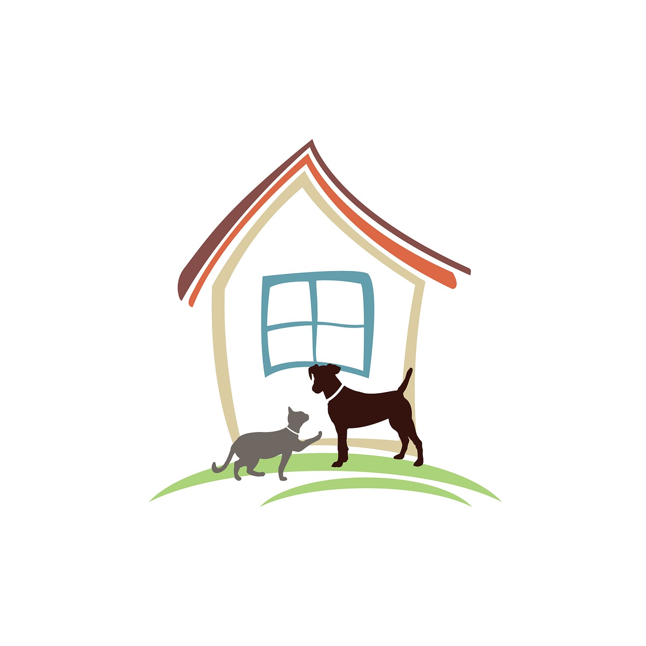 cat and dog draw vector design free photo