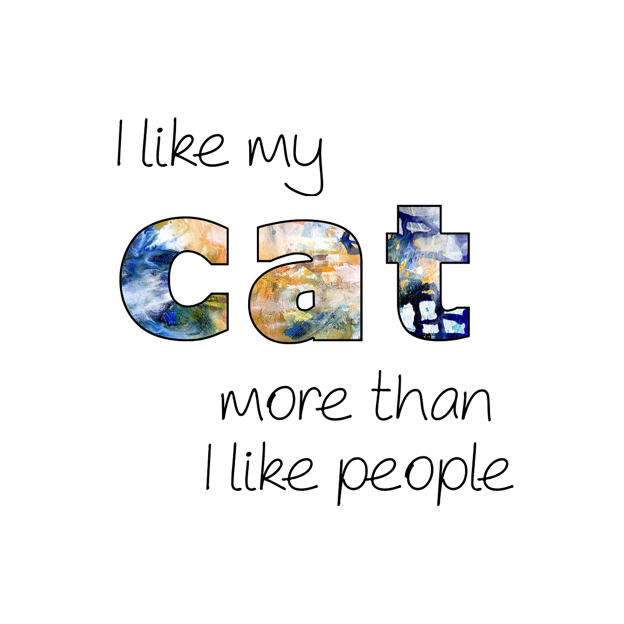 cat quote word art text free photo